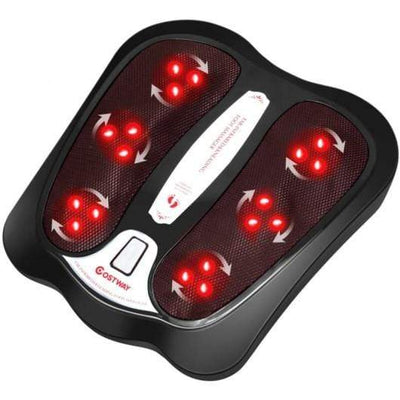StarWood Rack Health & Beauty Shiatsu Heated Electric Kneading Foot and Back Massager-Black
